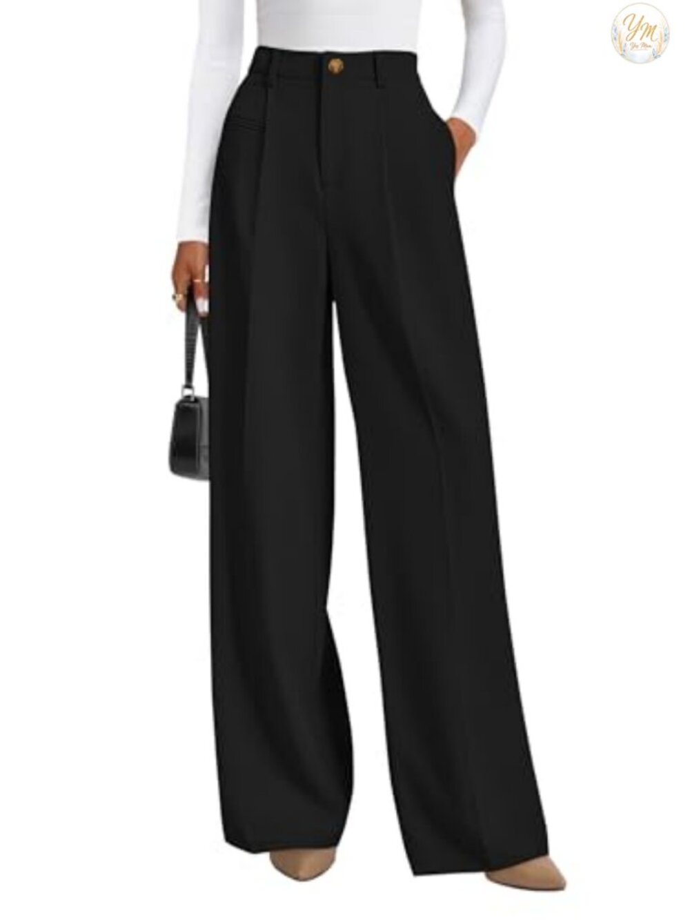 High Waisted Wide Leg Palazzo Dress Pants